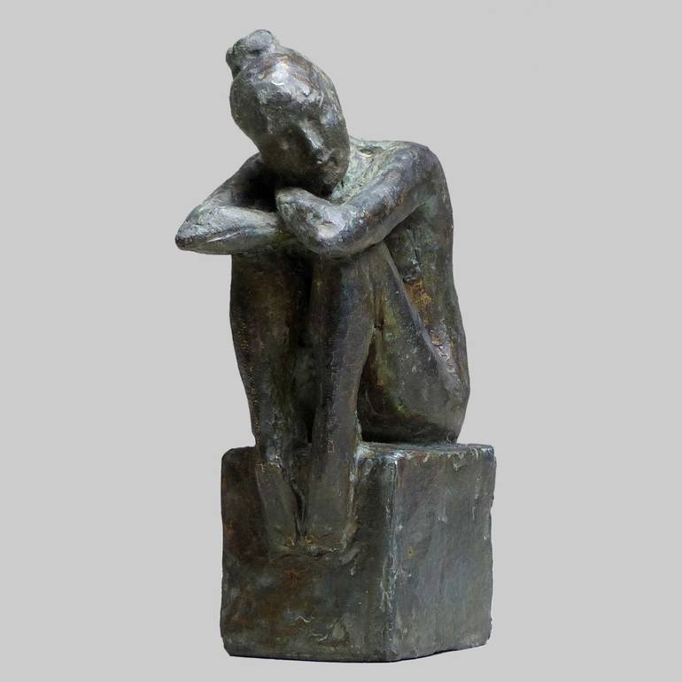 Original Figurative Nude Sculpture by Angelika Kienberger