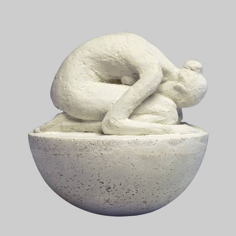 Original Figurative Nude Sculpture by Angelika Kienberger