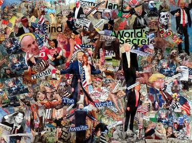 Original Conceptual Politics Collage by Barbara Mann