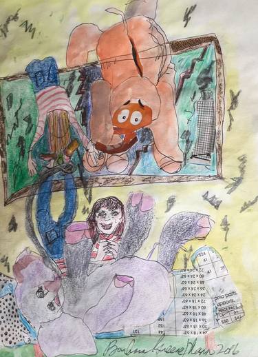 Original Expressionism Humor Drawings by Barbara Mann