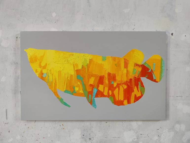 Original Abstract Animal Painting by Abhishek Kumar