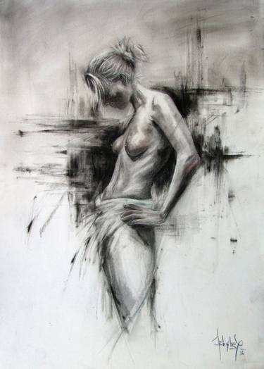 Original Realism Nude Drawings by Abhishek Kumar