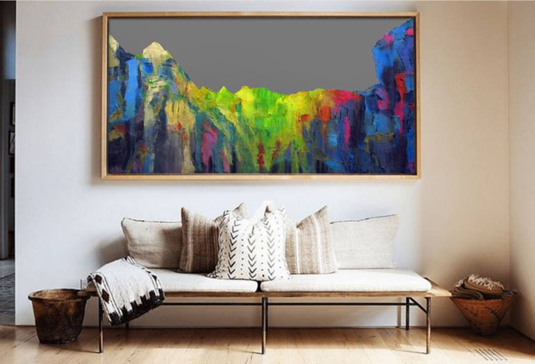 Original Abstract Expressionism Landscape Painting by Abhishek Kumar
