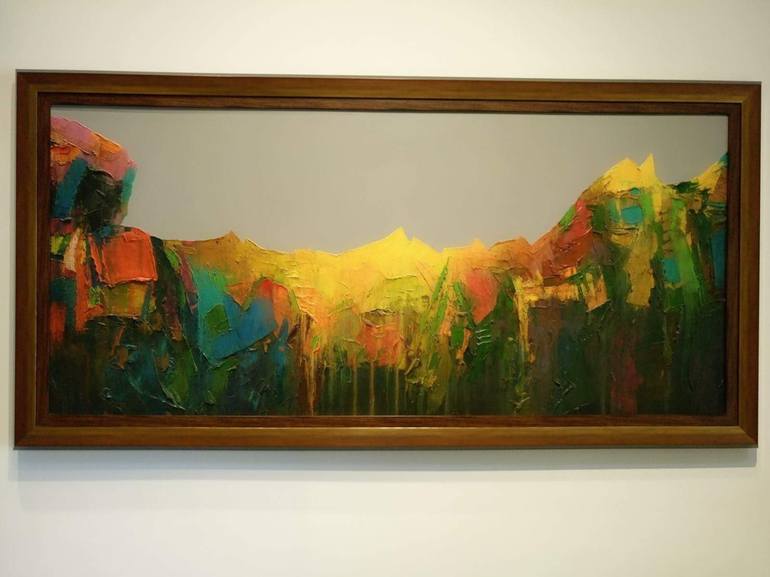 Original Abstract Landscape Painting by Abhishek Kumar