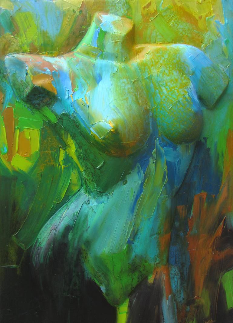 Original Abstract Expressionism Nude Sculpture by Abhishek Kumar