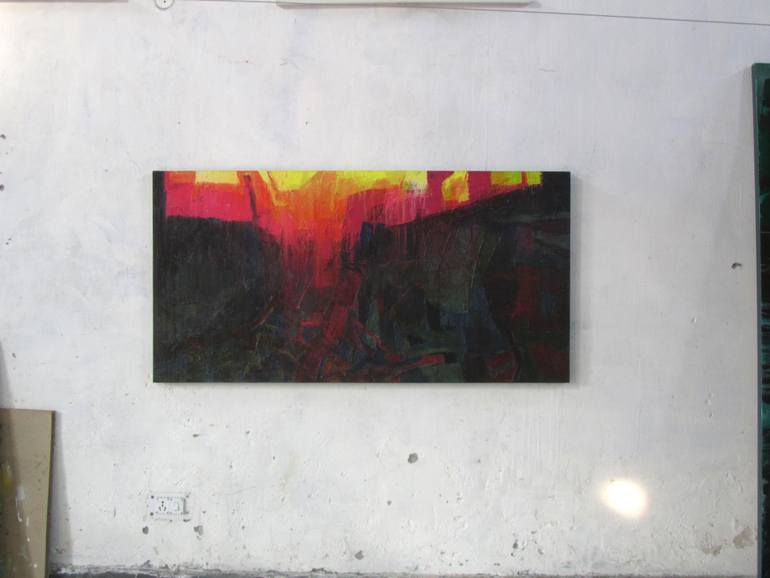 Original Abstract Landscape Painting by Abhishek Kumar