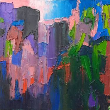 Original Abstract Cities Paintings by Abhishek Kumar