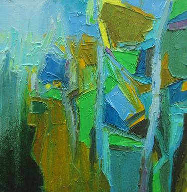 Original Abstract Expressionism Cities Paintings by Abhishek Kumar