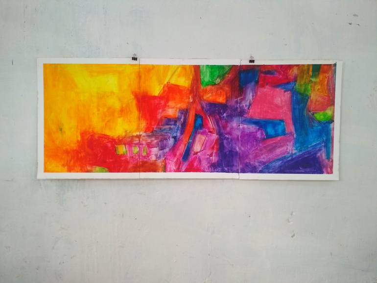 Original Abstract Landscape Painting by Abhishek Kumar