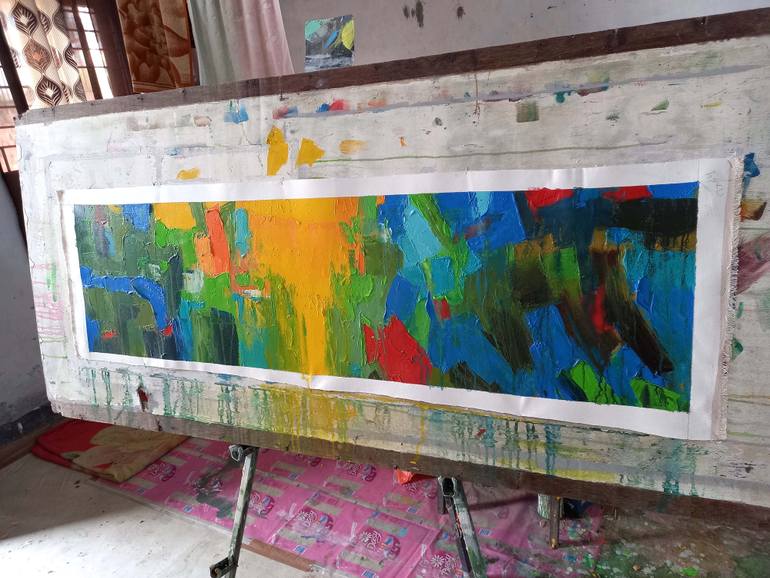 Original Abstract Landscape Painting by Abhishek Kumar