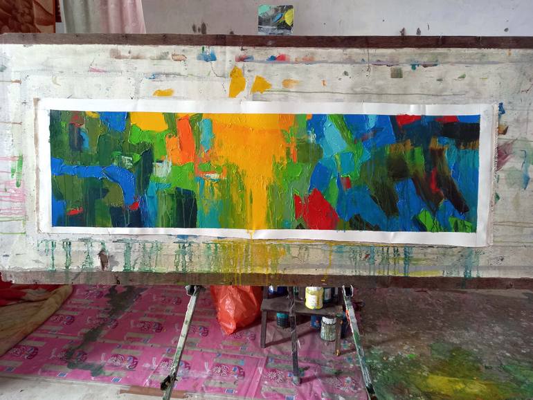 Original Abstract Landscape Painting by Abhishek Kumar
