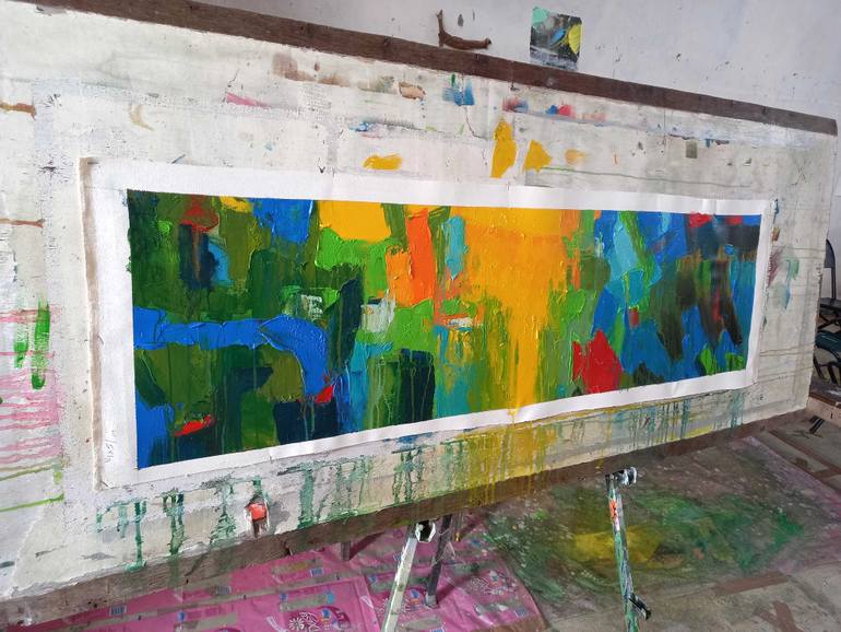 Original Abstract Landscape Painting by Abhishek Kumar