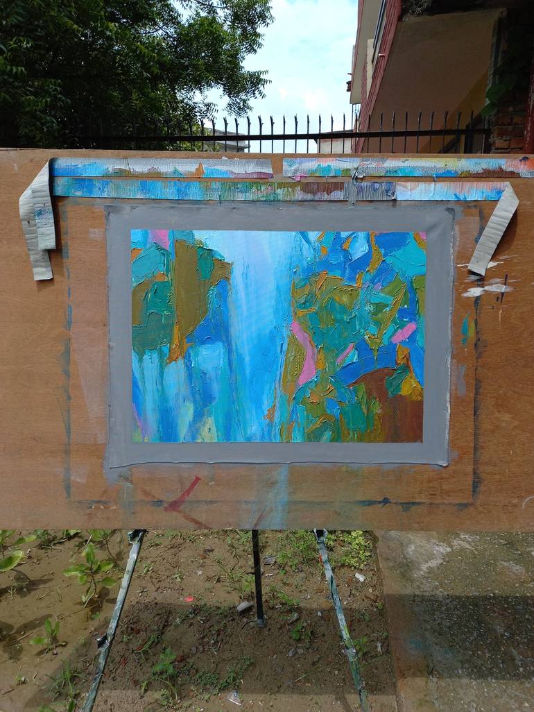 Original Abstract Landscape Painting by Abhishek Kumar