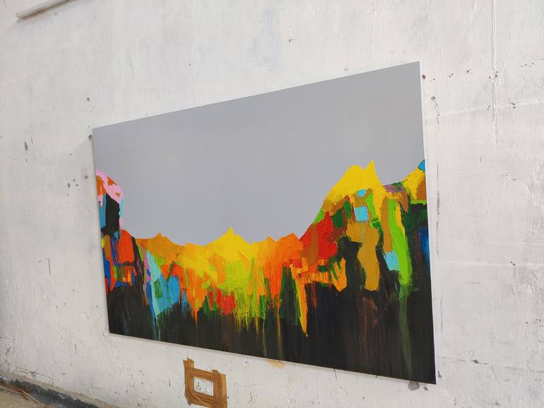 Original Abstract Expressionism Nature Painting by Abhishek Kumar