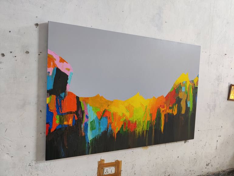 Original Abstract Expressionism Nature Painting by Abhishek Kumar