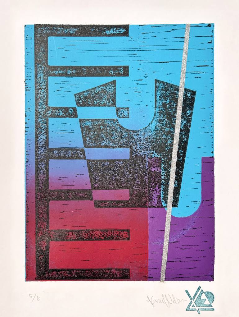 Original Abstract Printmaking by Kara Wilson  Abstract Art on Paper  Timmy