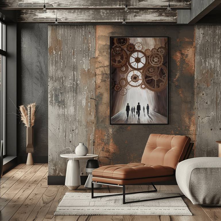Original Contemporary Time Painting by Iryna Mellis