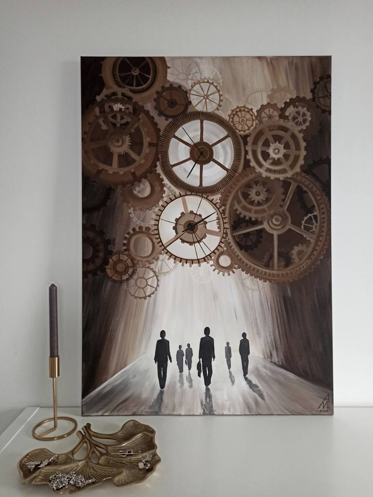 Original Contemporary Time Painting by Iryna Mellis
