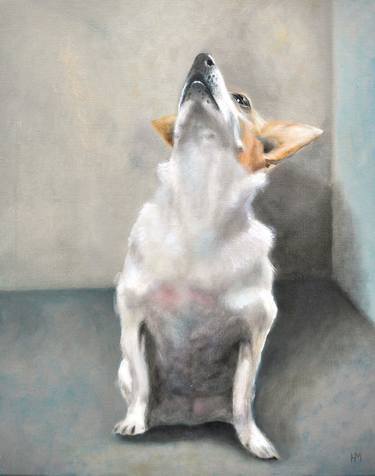 Original Modern Dogs Paintings by Hella Maas