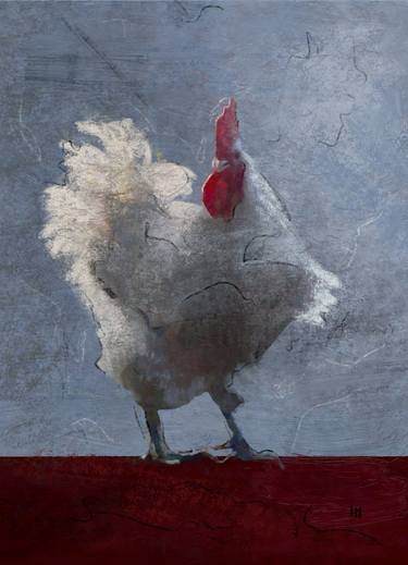 Animal painting, painting of a rooster thumb