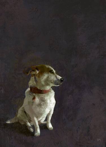 Amy, painting of a dog. thumb
