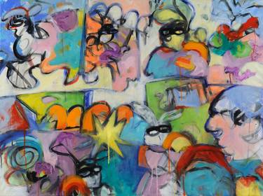 Print of Abstract Comics Paintings by Elizabeth Casqueiro