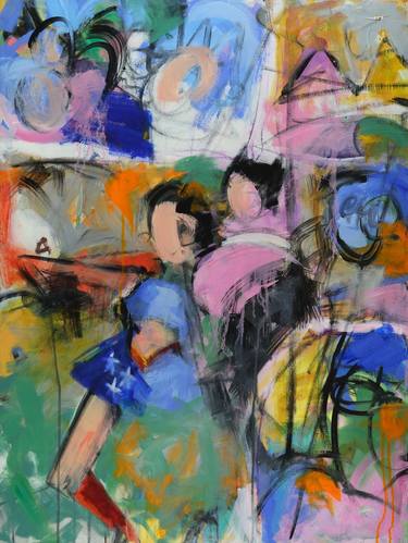 Print of Abstract Comics Paintings by Elizabeth Casqueiro