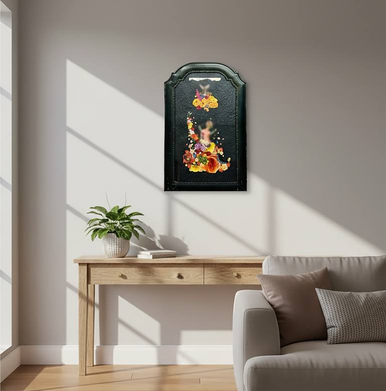 Original Abstract Floral Collage by Iuri Shubladze