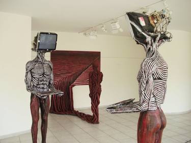 Original Expressionism People Sculpture by Michal Trpak