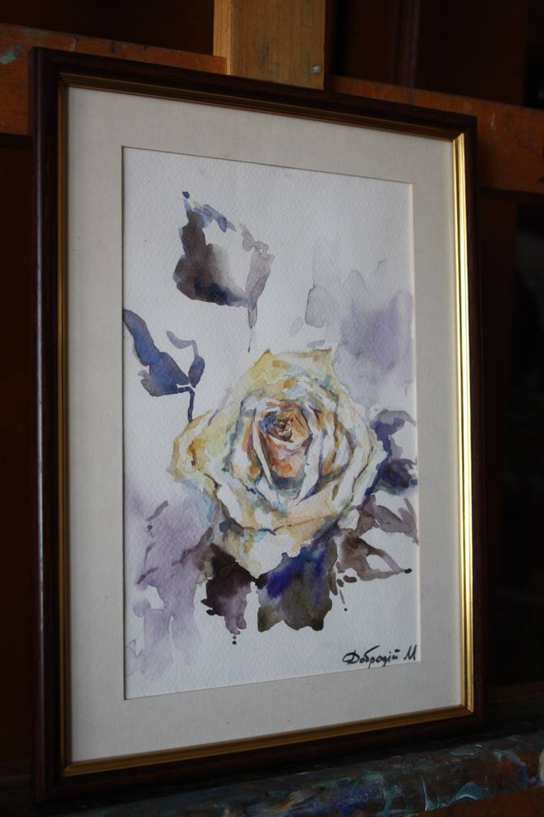 Original Illustration Floral Drawing by Maria Dobrodiy