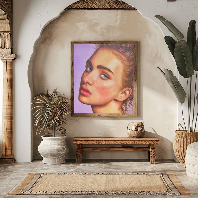 Original Photorealism Women Painting by Ishaan Suri