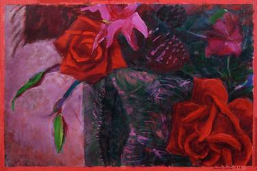 Red Roses with Green Scarf thumb