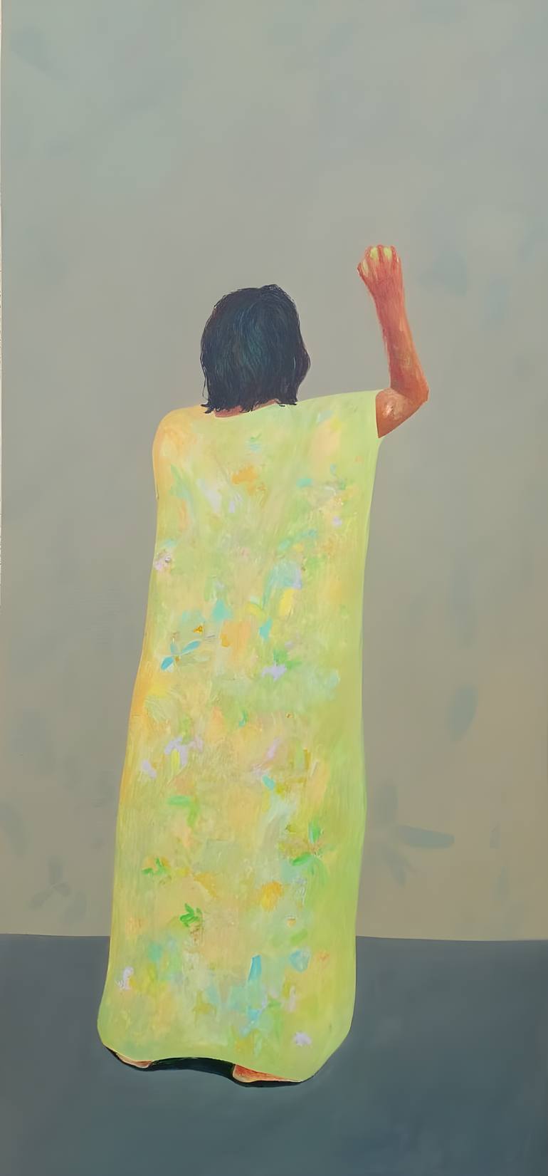 Original People Painting by Mihaela Giurgica | Expressionism Art on Canvas | It's difficult to play the game of my life in your absence