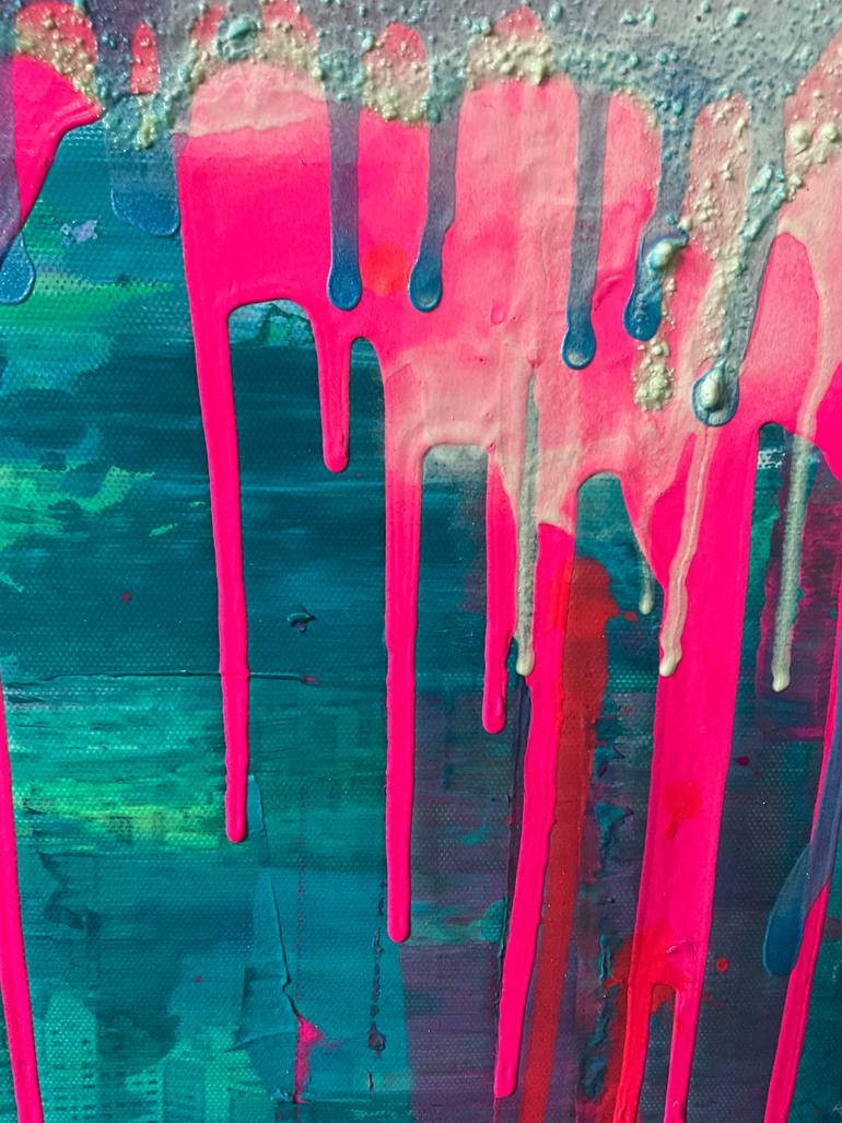 Original Abstract Cities Mixed Media by Maresa Puls
