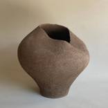 Brown Ceramic Sculpture Vase by Baris Ay