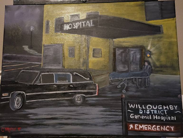Original People Painting by Christopher Triplett | Conceptual Art on Canvas | A Call in the Night
