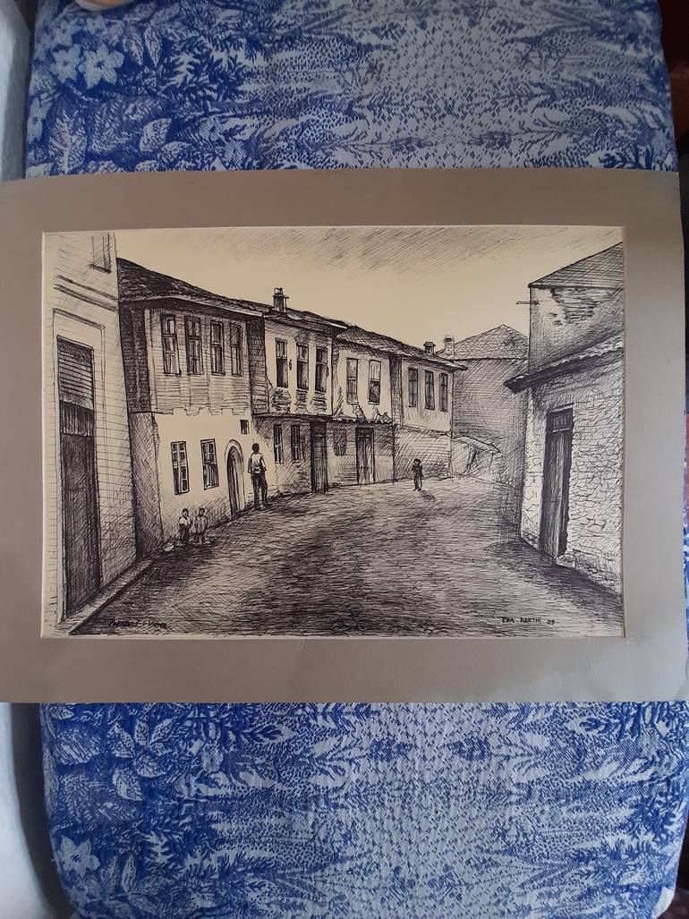 Original Black & White Graffiti Drawing by Eva Kerthi