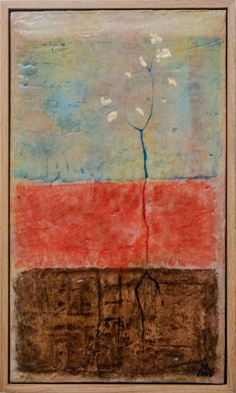 Original Abstract Painting by Moreno Michini | Abstract Art on Plywood | The Tree of Life