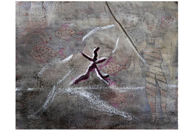 Mystical Underwater Dance Original Painting by gabriel cusmir cuneo