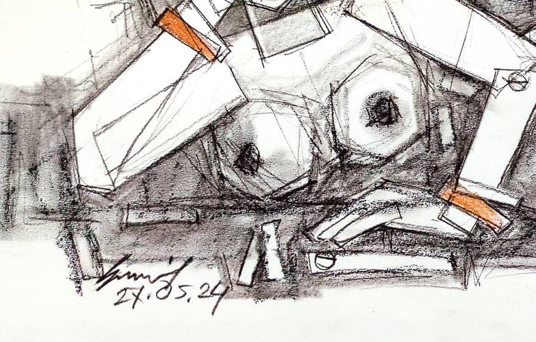 Original Conceptual Women Drawing by Sunil Kumar