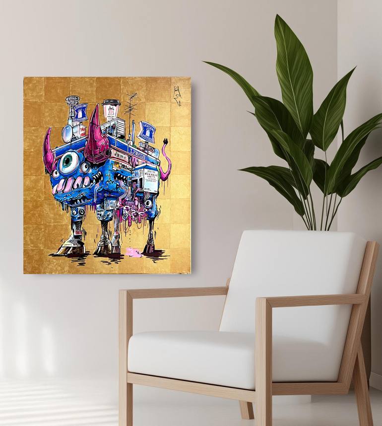 Original Abstract Animal Painting by Pavel Sipkin