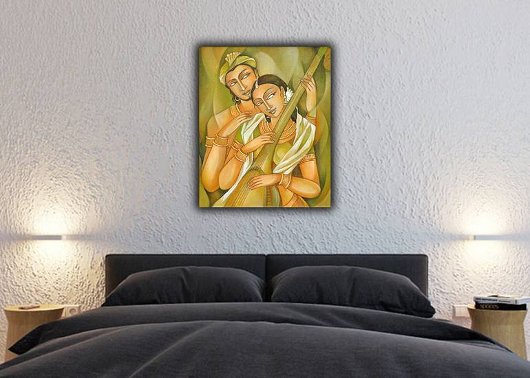 Original Figurative People Painting by Upul Jayashantha