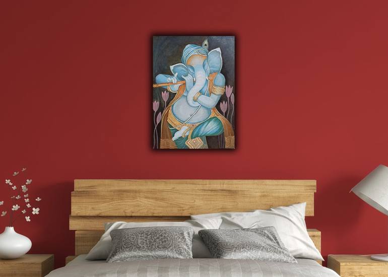 Original Figurative Religion Painting by Upul Jayashantha