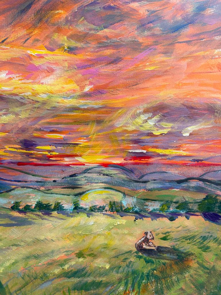 Original Abstract Expressionism Nature Painting by Semiha Karakus