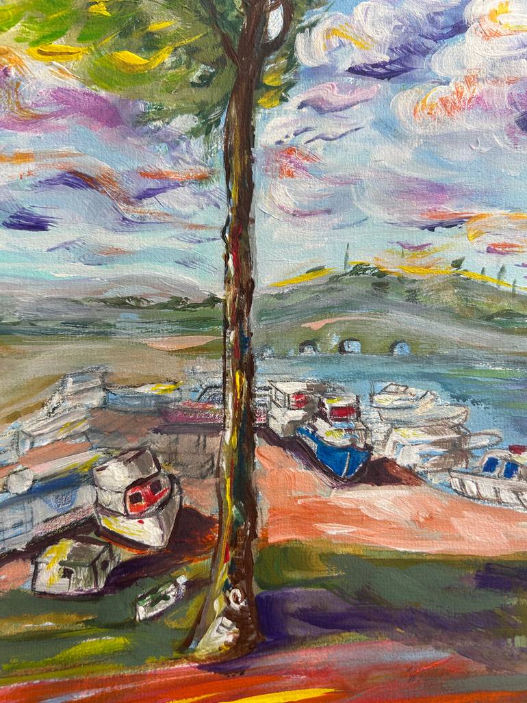 Original Abstract Expressionism Nature Painting by Semiha Karakus