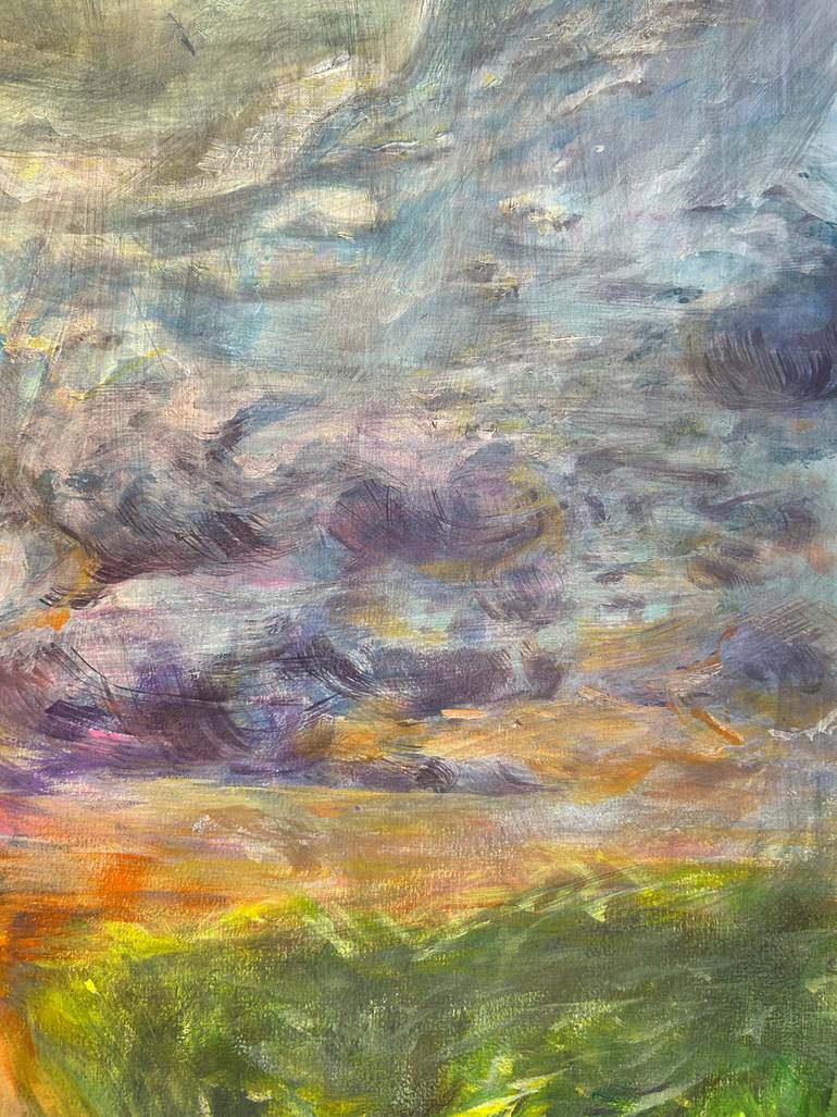 Original Abstract Expressionism Nature Painting by Semiha Karakus