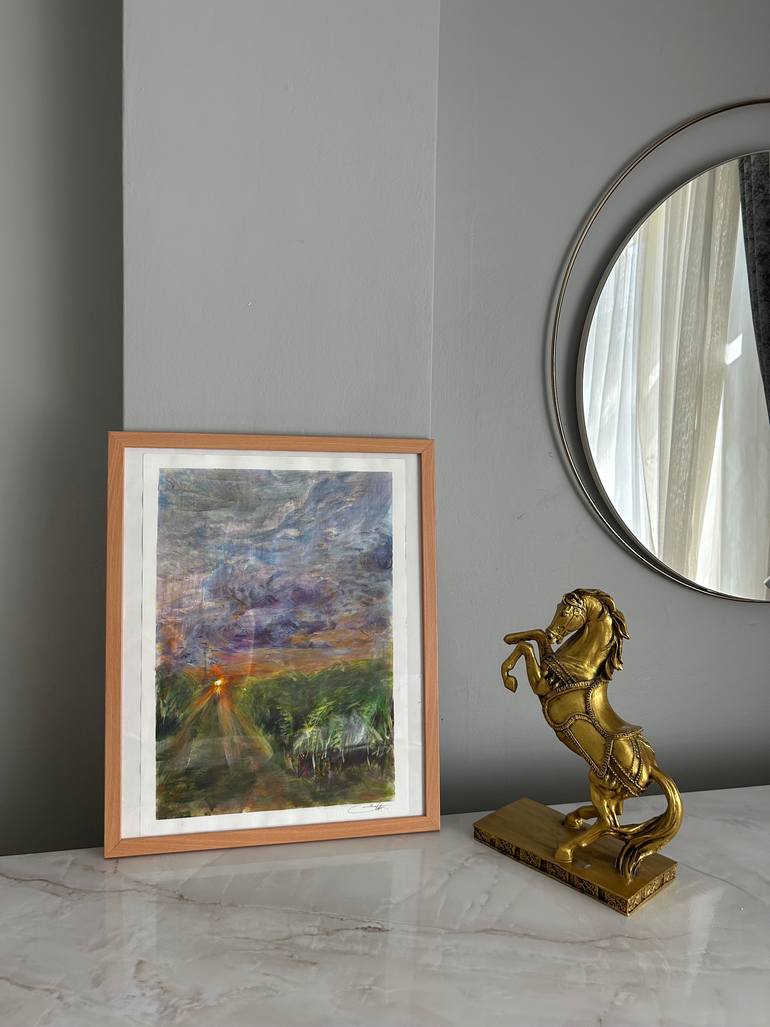 Original Abstract Expressionism Nature Painting by Semiha Karakus