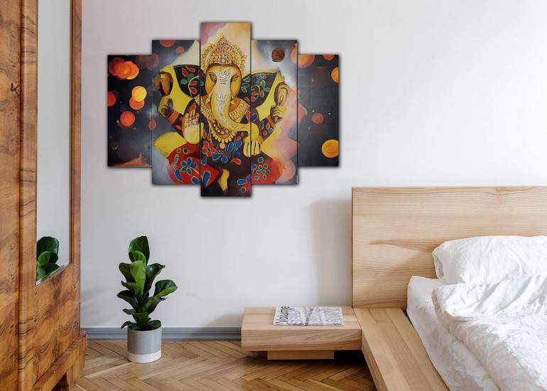 Original Art Deco Religion Painting by Thimira Dharmawardana