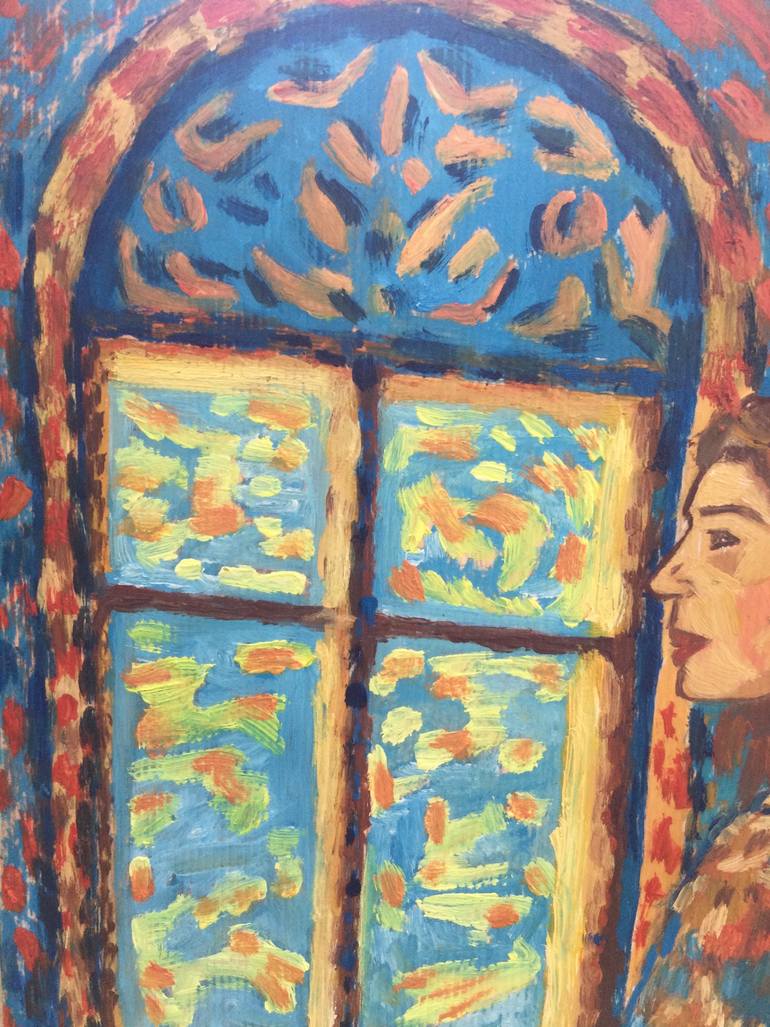 Original Art Nouveau Women Painting by Fedwa Mabrouk