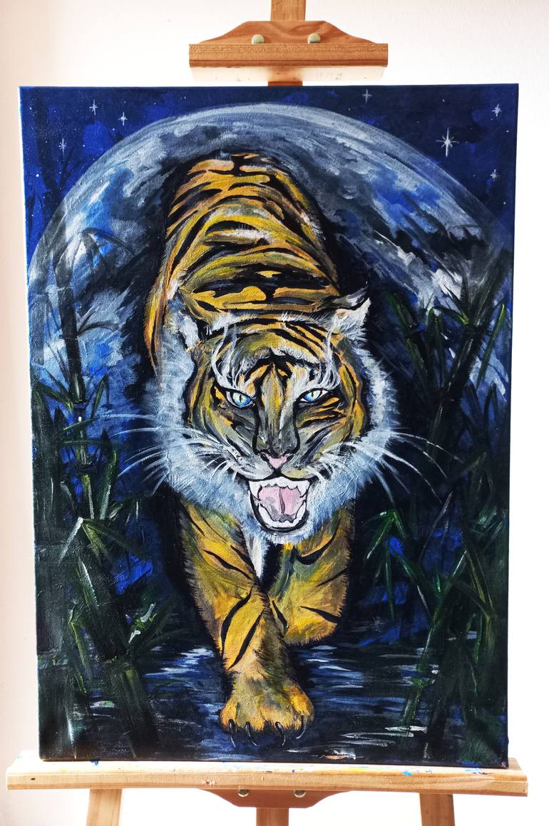 Original Figurative Animal Painting by Elena Bragioto